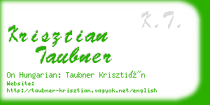 krisztian taubner business card